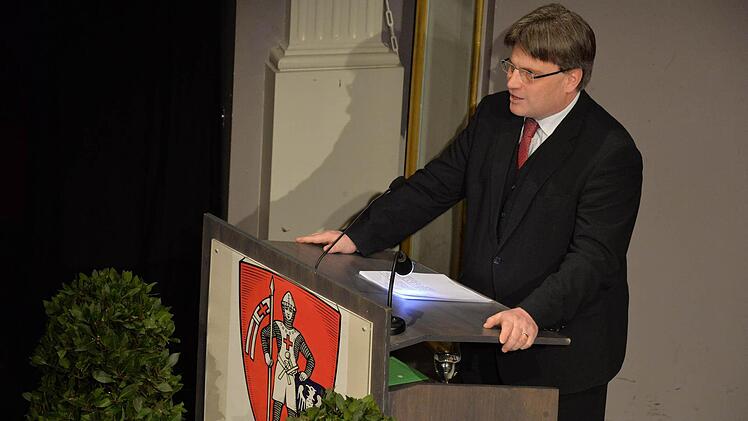 Justizminister Bausback hielt seine erste Rede vor der Bamberger Justiz.