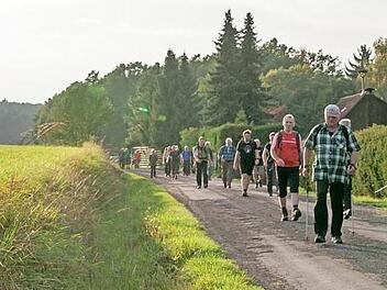 Auf der Strecke: Rund 45 Kilometer mussten die Wanderer in diesem Jahr zurücklegen, um nach Cobug zu kommen.  Foto: Udo Grieser