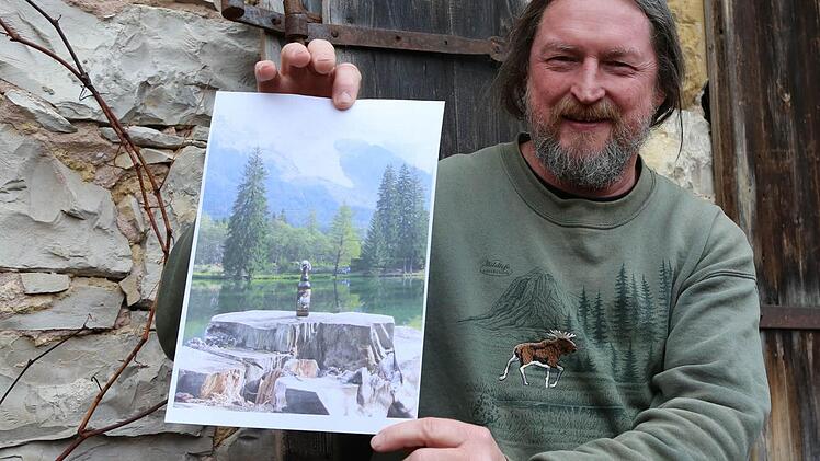 Nimmt sein Lieblingsbier aus Pretzfeld am liebsten mit in die Berge und macht tolle Fotos, um den Freunden daheim eine Freude zu machen: Edwin Pachali. Foto: Barbara Herbst