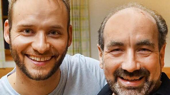 Nico Petterich mit dem Forscher Johann Westhauser, der im Juni in der Riesendinghöhle verunglückte.