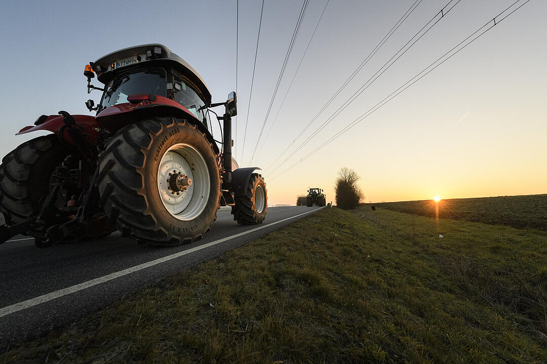 Bauerndemo... auf dem Weg nach N&uuml;rnberg