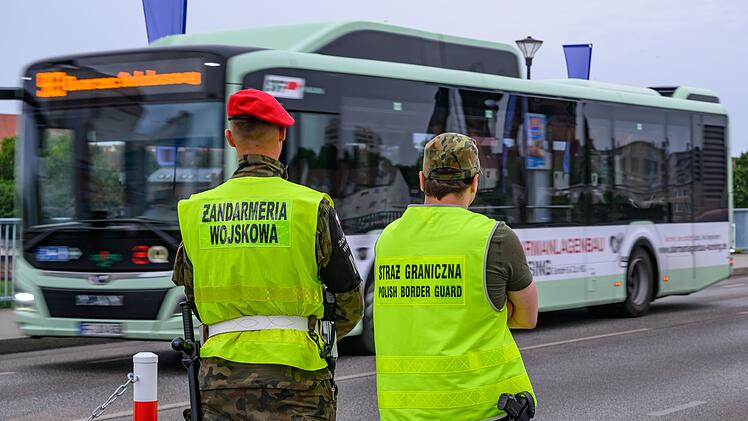 Kontrollen an der deutsch-polnischen Grenze - Slubice