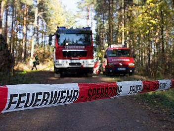 Waldbrand&uuml;bung: Feuerwehren trainieren im Tennenloher Forst