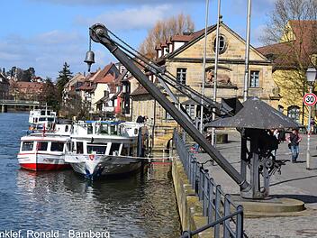 Bald beginnt in Bamberg wieder die Saison der Ausflugsschiffe. Ob das Motorschiff "Franken" (vorne links) auch künftig dazu gehört, ist noch fraglich. Foto: Ronald Rinklef