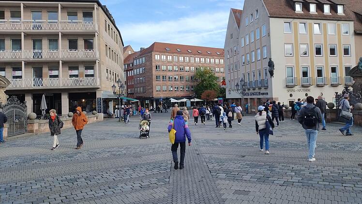 Museumsbr&uuml;cke Hauptmarkt N&uuml;rnberg Innenstadt