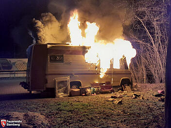Wohnmobilbrand Margaretendamm Bamberg