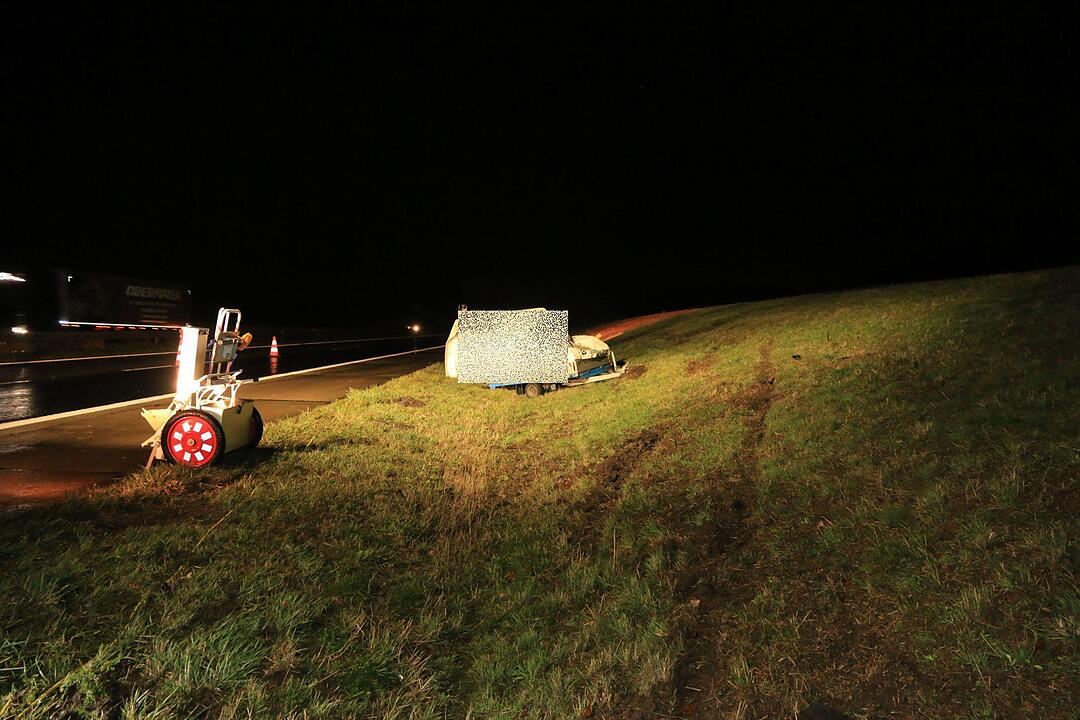 Nach Sturmböe: Unfall auf A3
