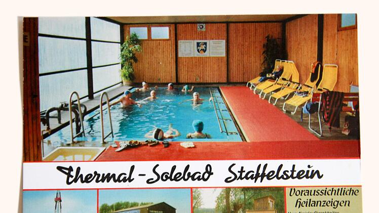 Diese Ansichtskarte zeigt die Staffelsteiner Thermalbad-Proovisorien aus den späten 70ern - in den 80ern ist die Obermain-Therme daraus entstanden. Repro: ME