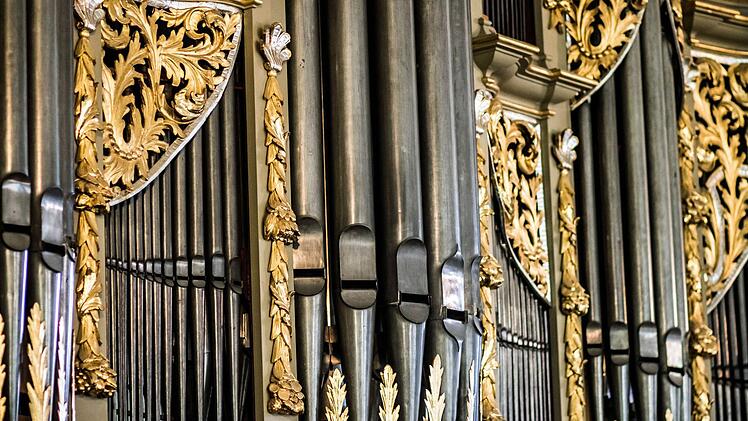 Blick auf den Prospekt der Schuke-Orgel von St. Moriz in CoburgFoto: Jochen Berger