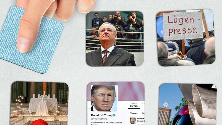 Systematisch vertuschte  Skandale    in  Kirche und Industrie sowie       die von Trump und der rechtspopulistischen Internationalen    betriebenen  Angriffe  auf  die Glaubwürdigkeit der Presse    sind Krisensymptome der   freiheitlichen Grundordnung.  Fotos: John MacDougall/afp, Bernd Wüstneck/dpa, Shelby Lum/dpa, Mark Lennihan/AP, dpa, Julian Stratenschulte/dpa, Micho Haller Montage: Micho Haller