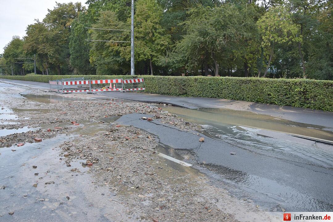Wasserrohrbruch in Würzburg
