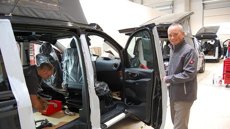 Mario Volklandt freut sich über den Wohnmobil-Boom. Ein Schwerpunkt seines Rhöner Unternehmens liegt auf dem Ausbau von Campervans.