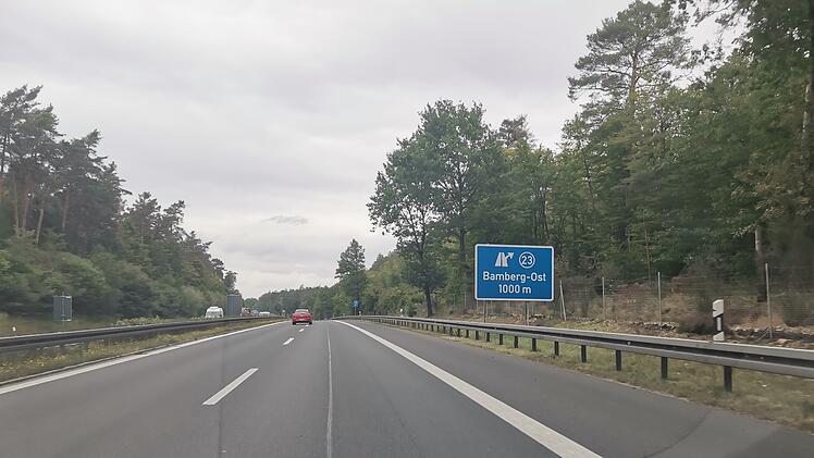 A73: Anschlusstelle Bamberg-Ost teils gesperrt - Autobahnausfahrt vorübergend nicht nutzbar