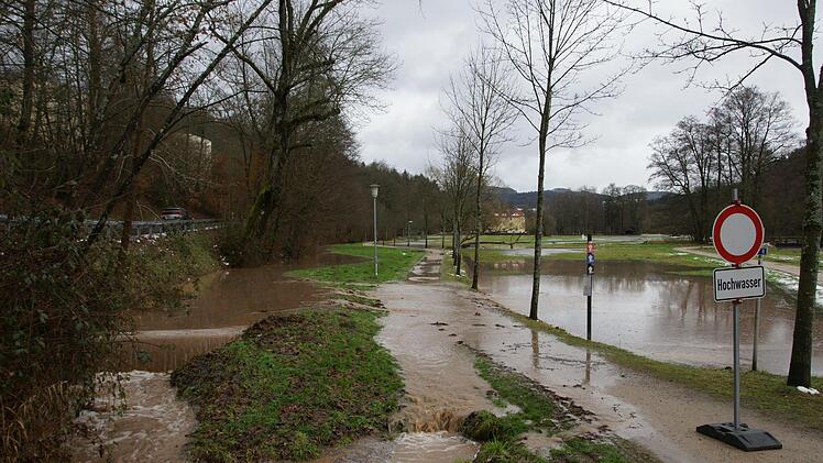 Hochwasser in Bad Brückenau.