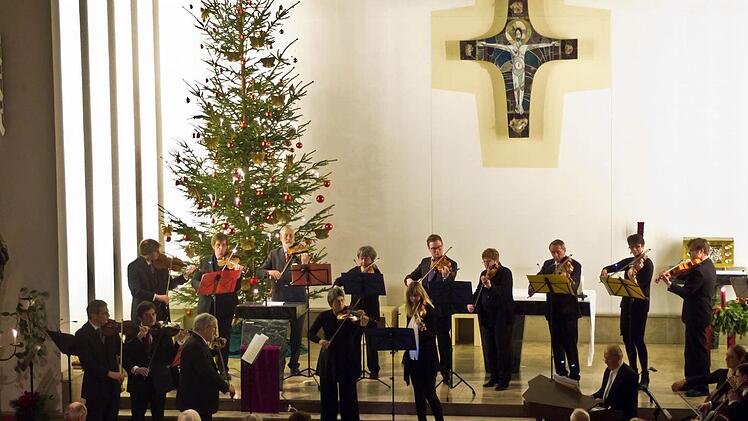 Das Collegium musicum Coburg beim Weihnachtskonzert in St. Marien.Foto: Jochen Berger