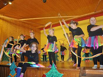 Showtanz der "Glitzer Flitzer", die Jüngsten aus Kothen, Motten und Speicherz. Foto: Petra Heurich