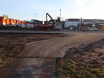 Blick auf die Baustelle der Fast Food_Kette Foto: Andreas Dorsch