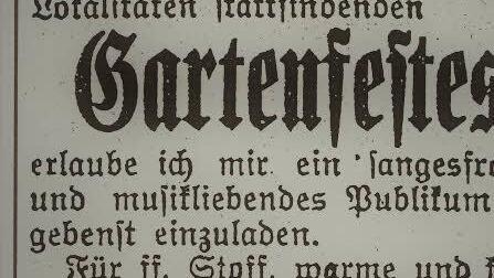Anzeige am 3. Juli 1913 von Wirt und Metzgermeister Karl Lang im "Fränkischen Wald".