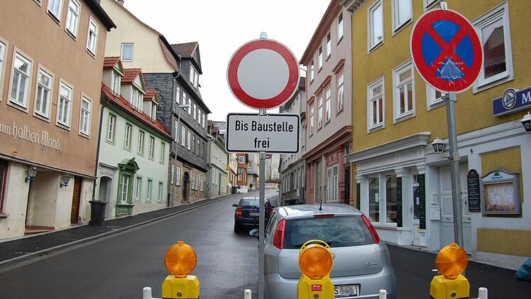Im unteren Abschnitt (ab Steintor) ist die Seidmannsdorfer Straße bereits fertig.