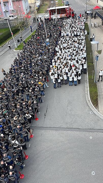 Protestaktion bei Bosch Bamberg