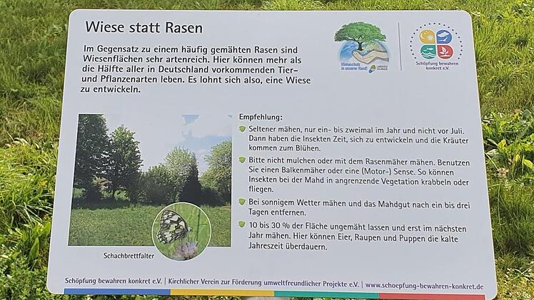 Zehn Informationstafeln wie diese wurden in Rugendorf aufgestellt. Foto: Christine Fischer