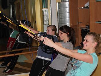 Die Schülerinnen der Mittelschule Bad Brückenau sind sportlich unterwegs. Foto: Ulrike Müller