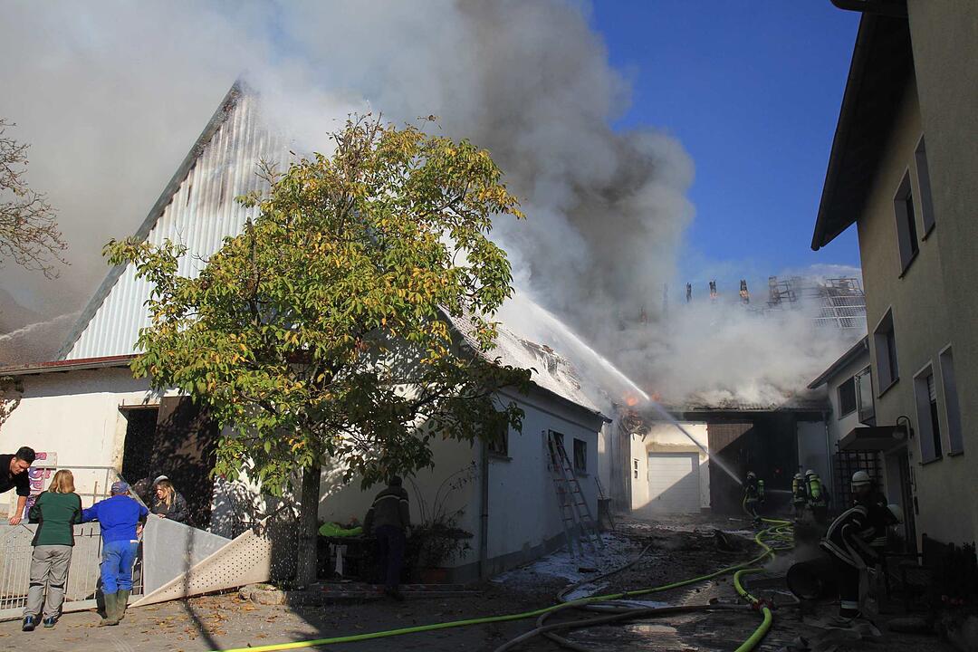 Brand in Schweinestall in Herzogenaurach