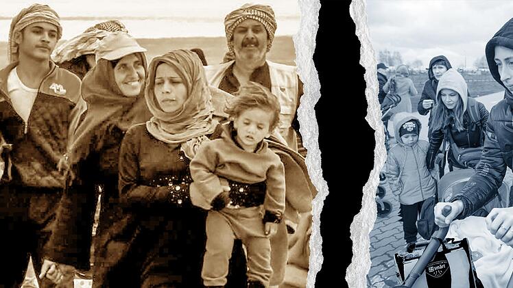 Fotos: Ammar Safarjalani, Sergei Grits/dpa, Montage: Micho Haller