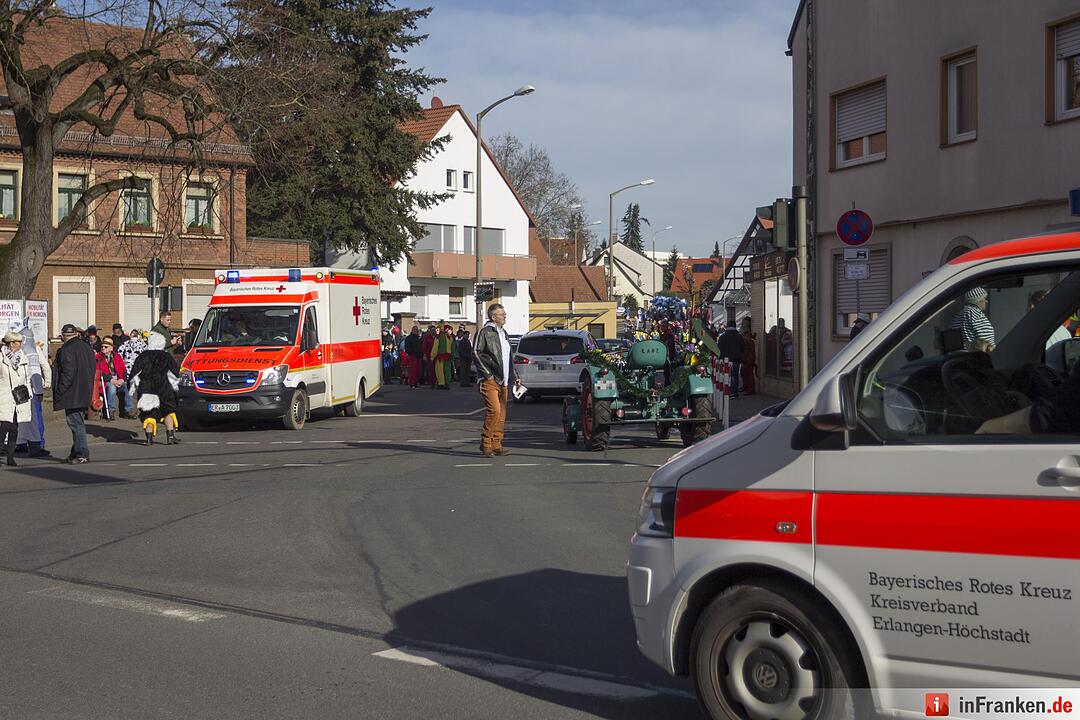Unfall bei Faschingsumzug in Erlangen