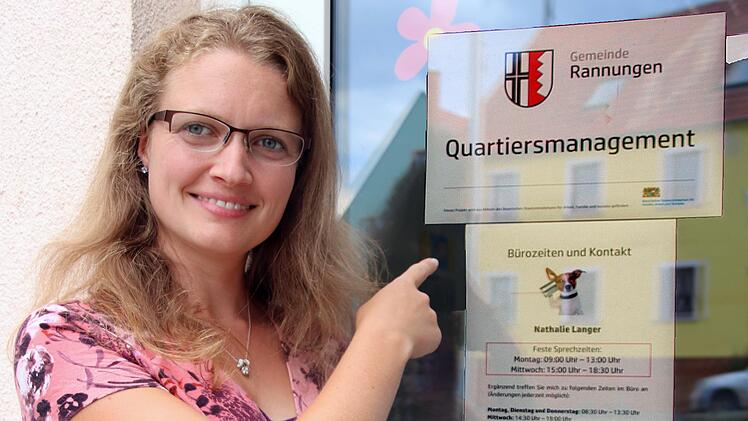 Nathalie Langer ist die neue Quartiersmanagerin der Gemeinde Rannungen. In der jüngsten Sitzung des Gemeinderates stellte sie sich vor. Ihr Büro hat sie in dem früheren Ladengeschäft an der Einmündung der Raiffeisen- in die Hauptstraße.  Dieter Britz