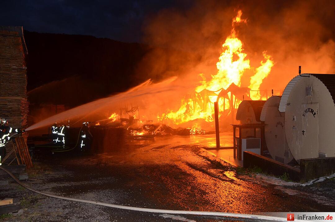 Brand im Sägewerk Untererthal