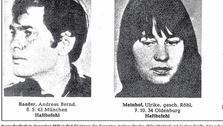 Ausschnitt aus den damaligen Fahndungsplakaten: Baader und Meinof. Repro: Stadtarchv Bad Kissingen/Archiv