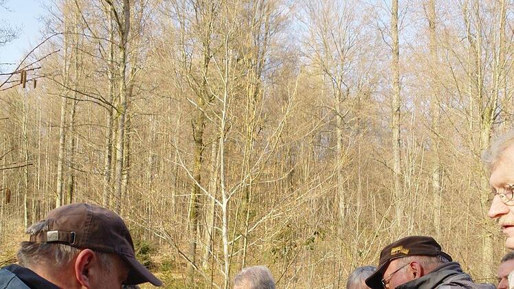 Die Heimatforscher stehen "aller Wahrscheinlichkeit nach" auf dem ehemaligen Standort der Krippachsmühle. Stephanie Elm