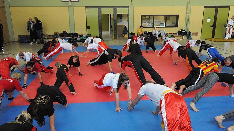 Beim Kampfsport-Training in Rannungen. Foto: Hopf