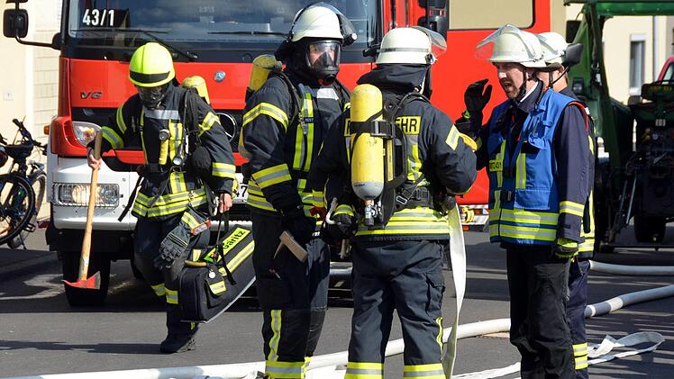 Schauübung zum 150. Geburtstag der Garitzer Feuerwehr. Peter Rauch