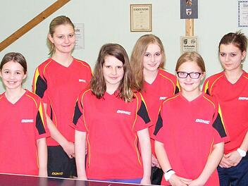 Der SV Fischbach II wurde in der Mädchen-Kreisliga ungeschlagen Meister und steigt in die 2. Bezirksliga auf. Dem Meisterteam gehören an: (von links) Annika Fischer-Weiß, Lena Witterauf, Celine Göppner, Franziska Rank, Elisa Oertelt und Corina Merkert. Foto: Hans Franz