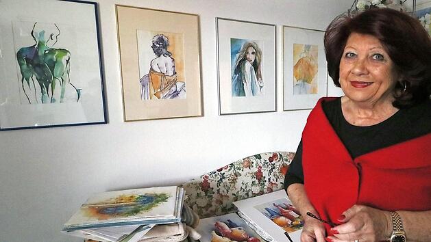 Aquarelle sind die Leidenschaft von Renate Knöttner, die sich seit über 30 Jahren der Malerei verschrieben hat.  Foto: Josef Hofbauer