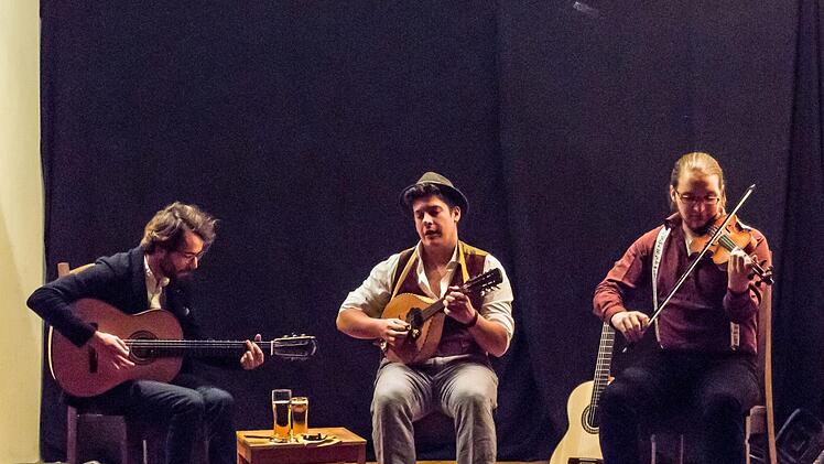 Reichlich Applaus gab es für das Trio "Die Wandervögel" beim Auftritt in Coburg (von links)  David Sellner, Bryan Brenner und Raphael Widmann.Foto: Jochen Berger