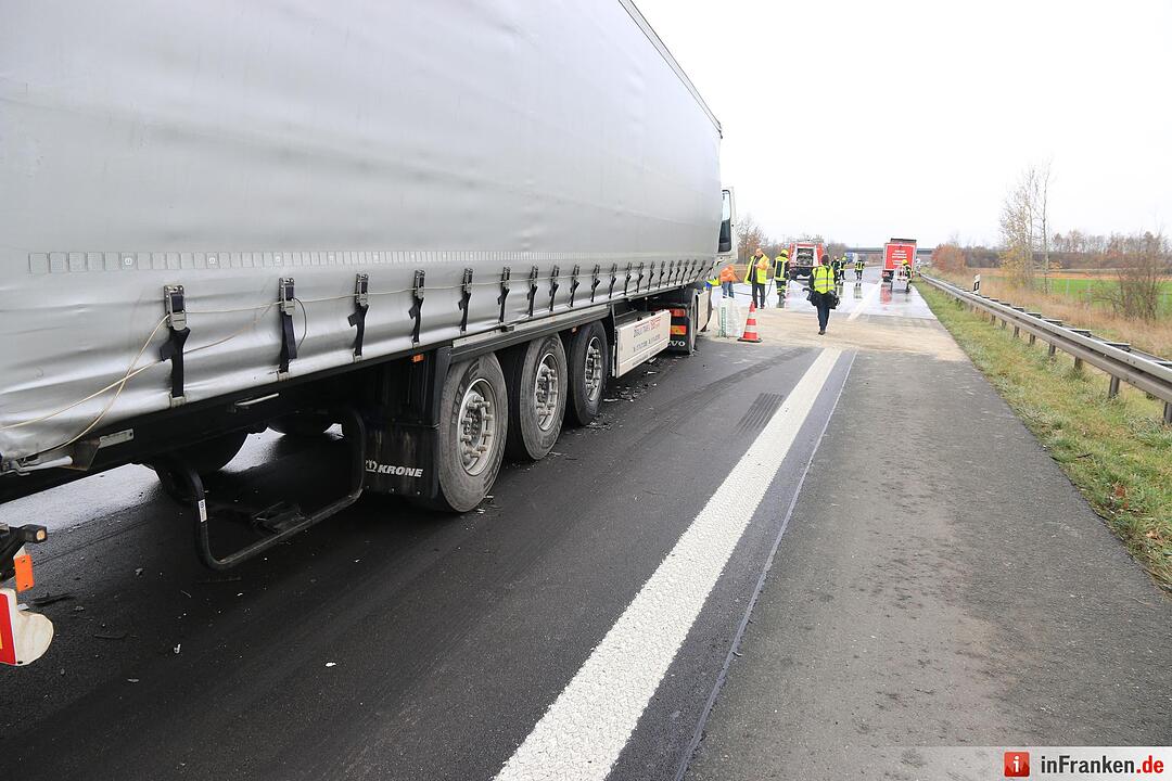 Lkw-Unfall auf A73 bei Buttenheim