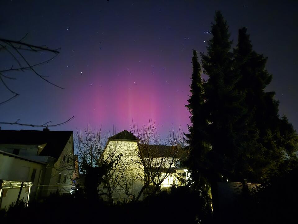 Polarlichter &uuml;ber Bamberg