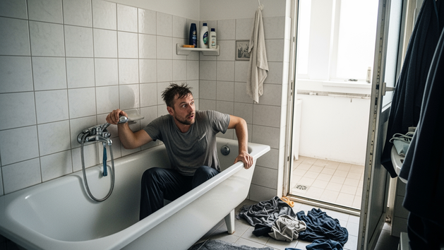 Mutma&szlig;licher Einbrecher auf R&uuml;gen nimmt Bad und leistet Widerstand