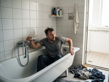 Mutma&szlig;licher Einbrecher auf R&uuml;gen nimmt Bad und leistet Widerstand