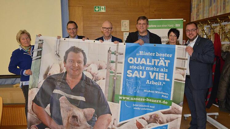 Plädoyer für die Bauern: Heidi Bauersachs, Thomas Nowak, Matthias Borst, Martin Flohrschütz, Dagmar Hartleb und Sebastian Straubel Foto: Gabi Bertram