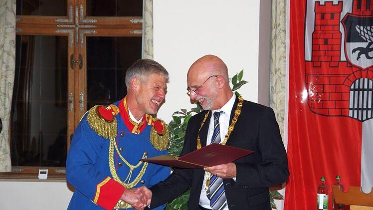 Bernd Hammer und Oberbürgermeister Kay Blankenburg Klaus Werner
