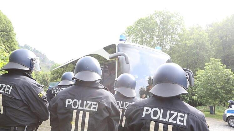 Großübung der Bundespolizei in Mainleus. Foto: Barbara Herbst