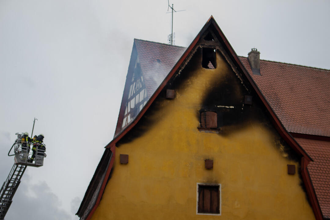 Scheune brennt: Großbrand in Mittelfranken führt zu hohem Sachschaden