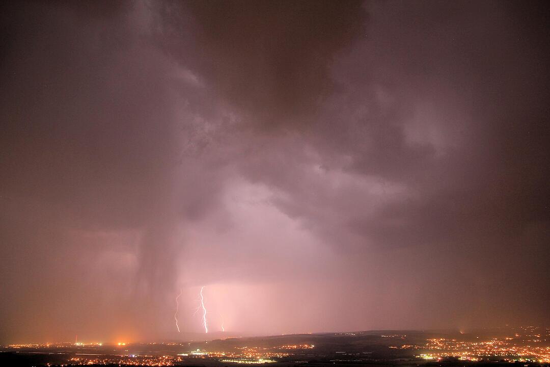 Blitz und Donner über Franken