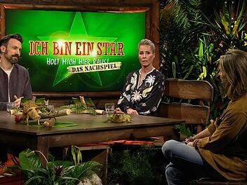 Moderator Jan K&ouml;ppen (links, mit Kollegin Sonja Zietlow) hat mit Gil Ofarim noch etwas zu kl&auml;ren.