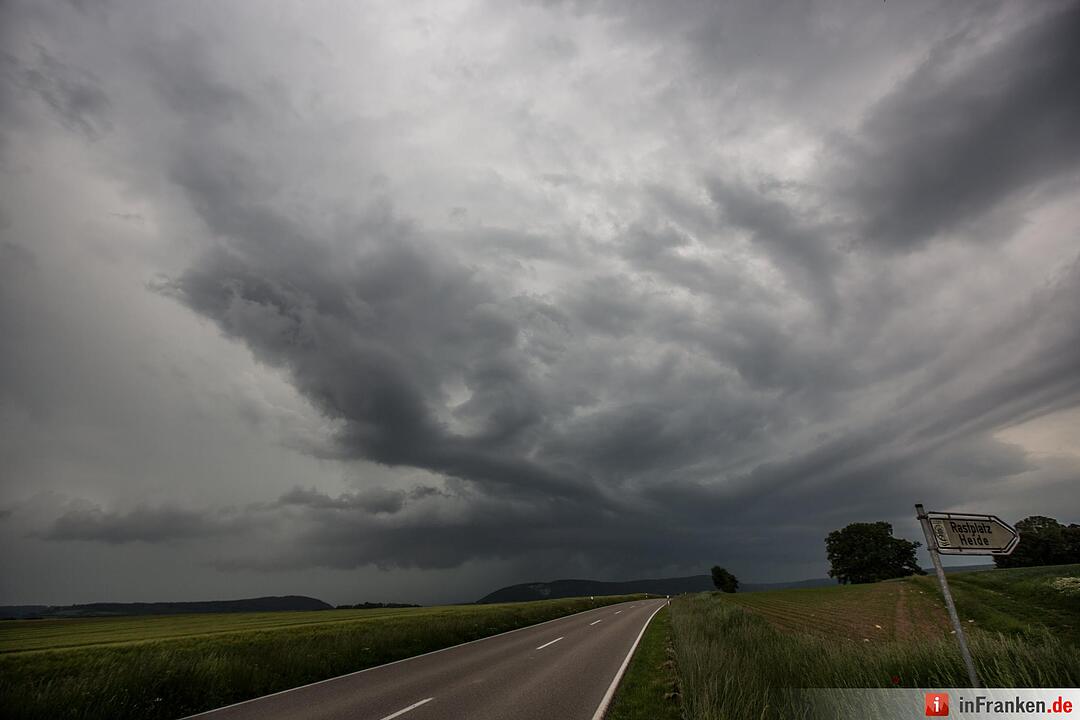 Unwetter über Franken