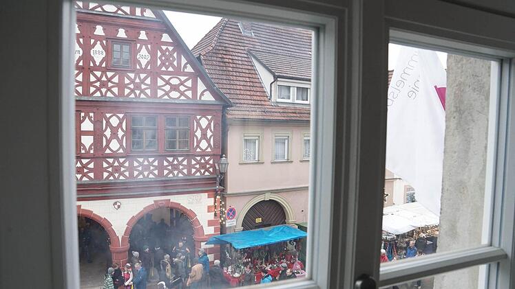 Blick aus dem Fenster der neuen Unterkunft für die Bewohner der Rummelsberger Diakonie. Foto: Dann